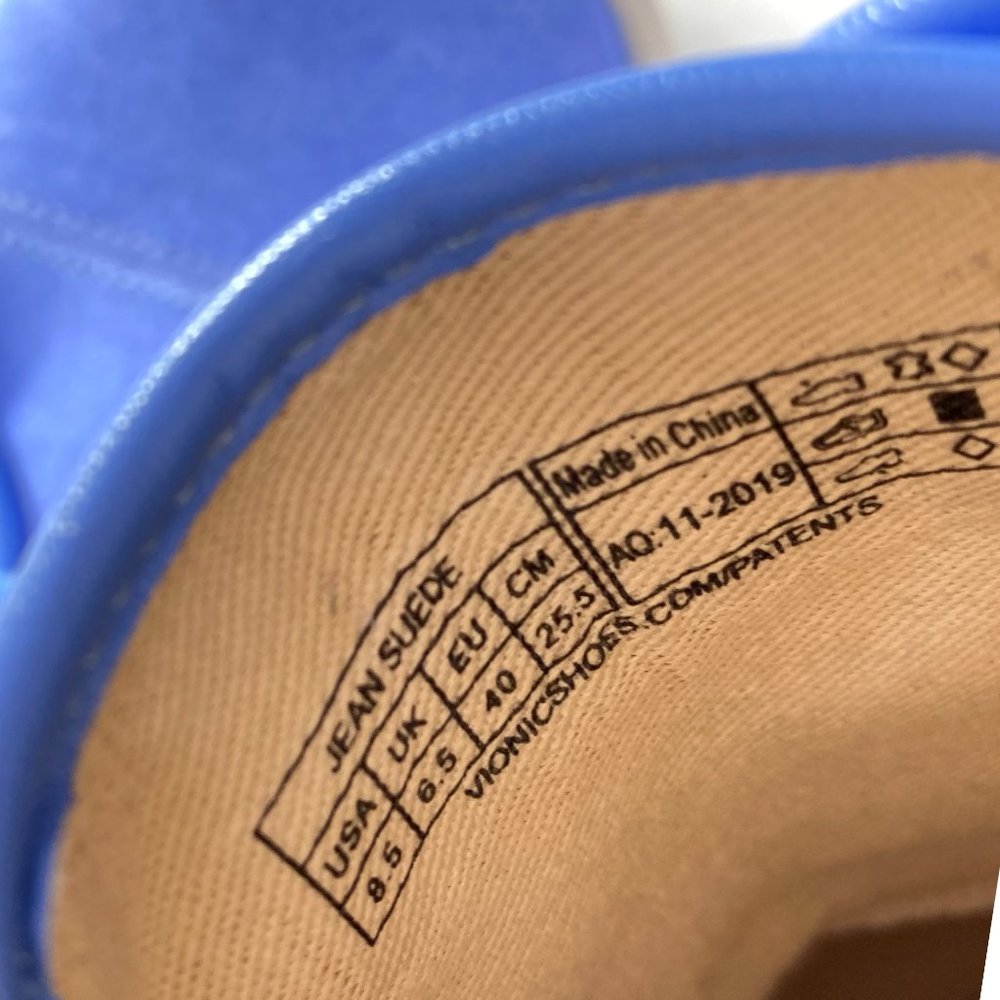 Vionic Slip-On Jean Comfort Sneakers Suede in Periwinkle Size 8.5 New No Box - Picture 7 of 9